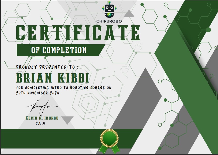 Chiborobo Certificate