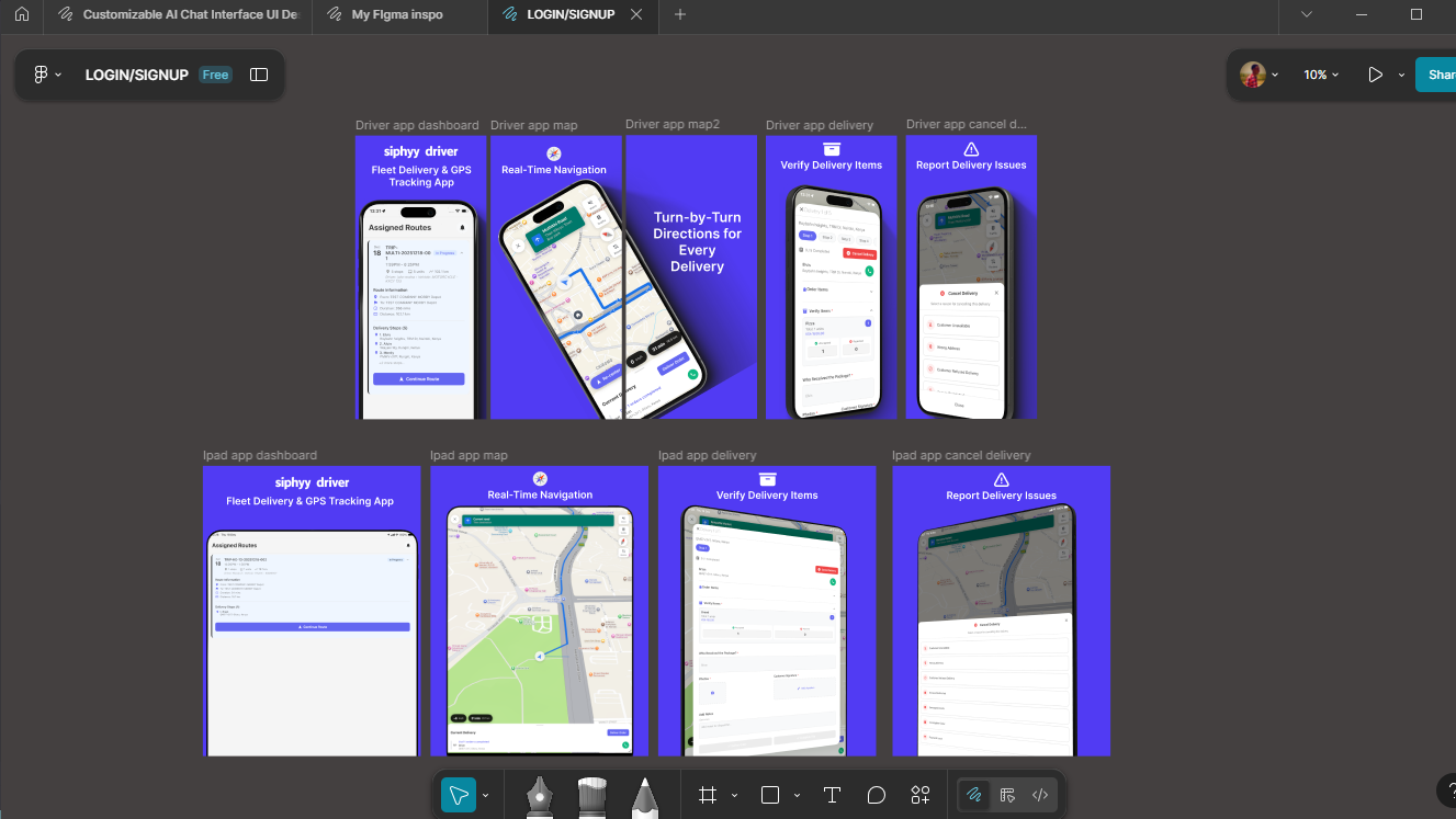SIPHYY Driver App — Trips & jobs