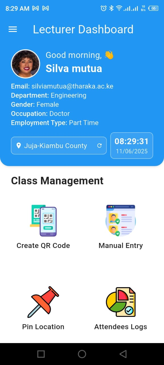 TU Attendance — Lecturer dashboard