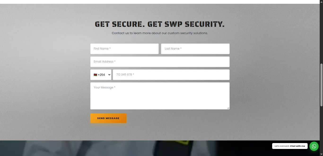 SWP Security — Contact funnel